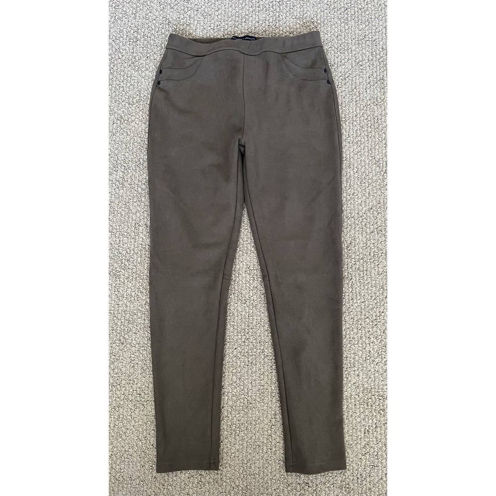 Sanctuary x Anthropologie Med Women's Brown Faux Suede Tapered‎ Pull-On Legging
